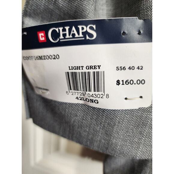 NWT CHAPS Men's Sport Jacket Size 42L Light Grey - Picture 5 of 7